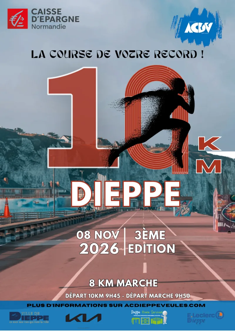 10 km de Dieppe — Dieppe (76), 8 novembre 2026 · Course à pied