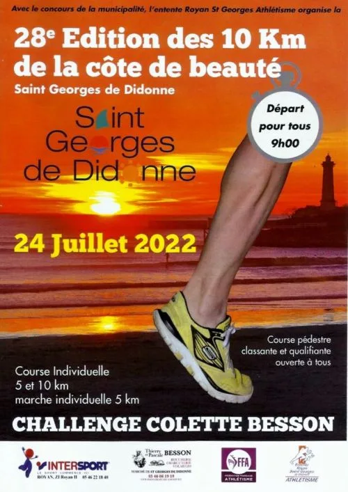 10 km de la Côte de Beauté — St georges de didonne (17), 19 juillet 2026 · Course à pied