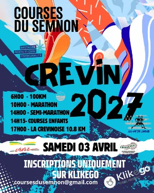 100km N°07, Marathon, Semi-Marathon de Crevin et La Crevinoise — Lalleu (35), 3 avril 2027 · Course à pied