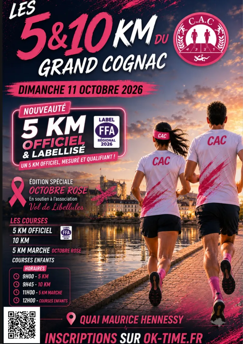 10kms de Cognac — Cognac (16), 11 octobre 2026 · Course à pied