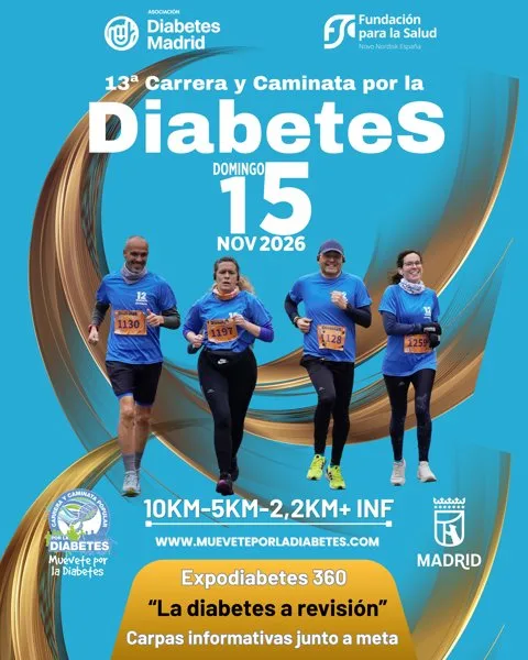 13ª Carrera y Caminata Popular por la Diabetes — Madrid (M), 15 de noviembre de 2026 · Correr