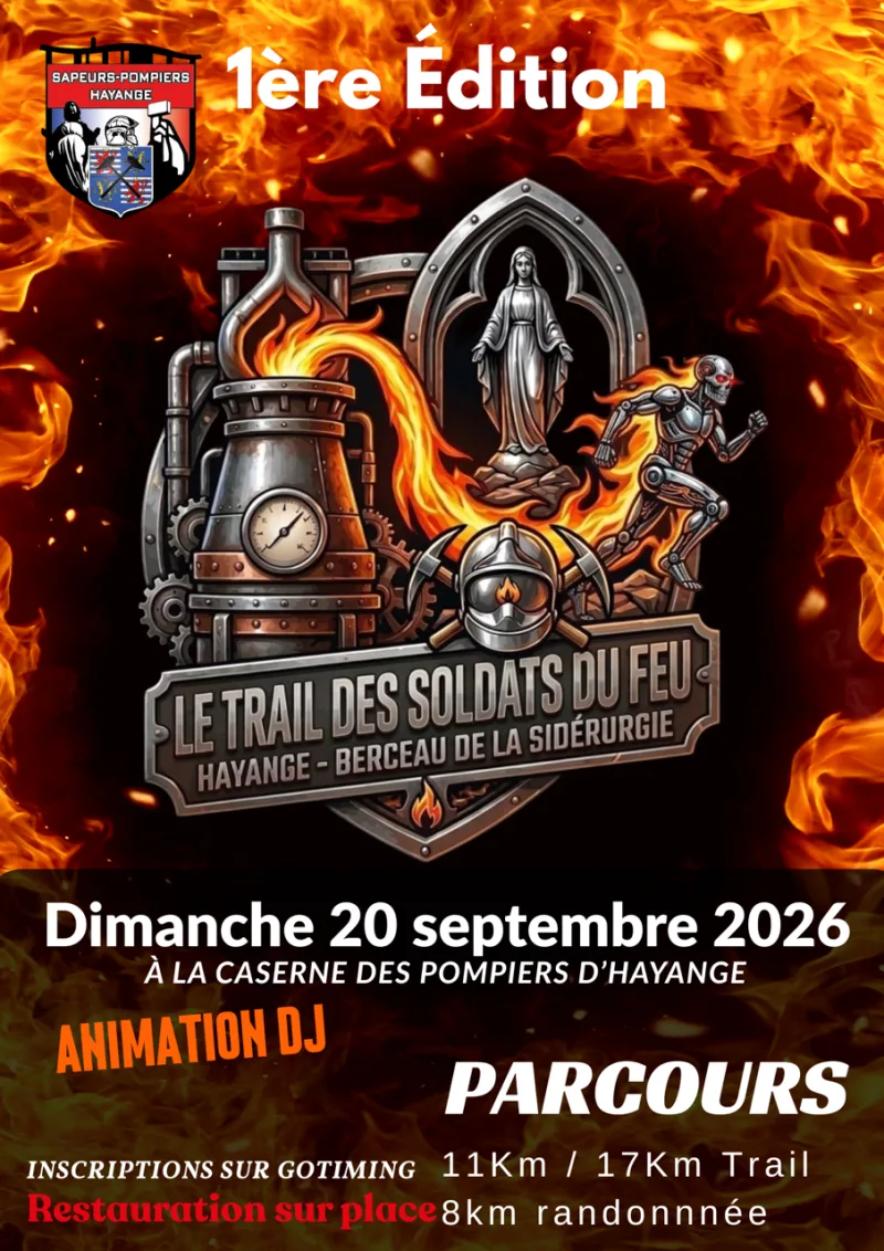 1er TRAIL DES SAPEURS-POMPIERS D'HAYANGE — Hayange (57), 20 septembre 2026 · Trail
