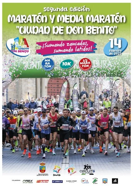 2ª Maratón y Media Maratón Popular Ciudad de Don Benito — Don Benito (BA), 14 de febrero de 2027 · Correr