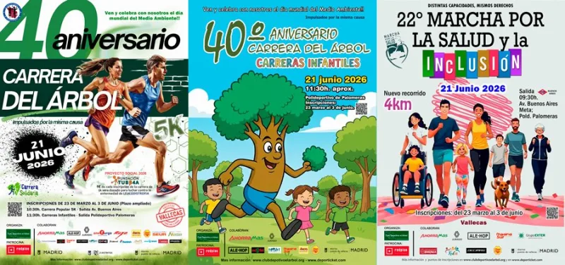 40ª Carrera del Árbol y 22ª Marcha por la Salud y la Inclusión — Madrid (M), 21 de junio de 2026 · Correr