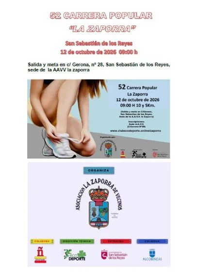 52 Carrera Popular de la Zaporra — San Sebastian De Los Reyes (M), 12 de octubre de 2026