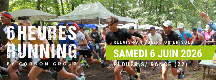 6 Heures Running by Cordon Group 2026 — Langrolay sur rance (22), 5 juin 2026 · Course à pied
