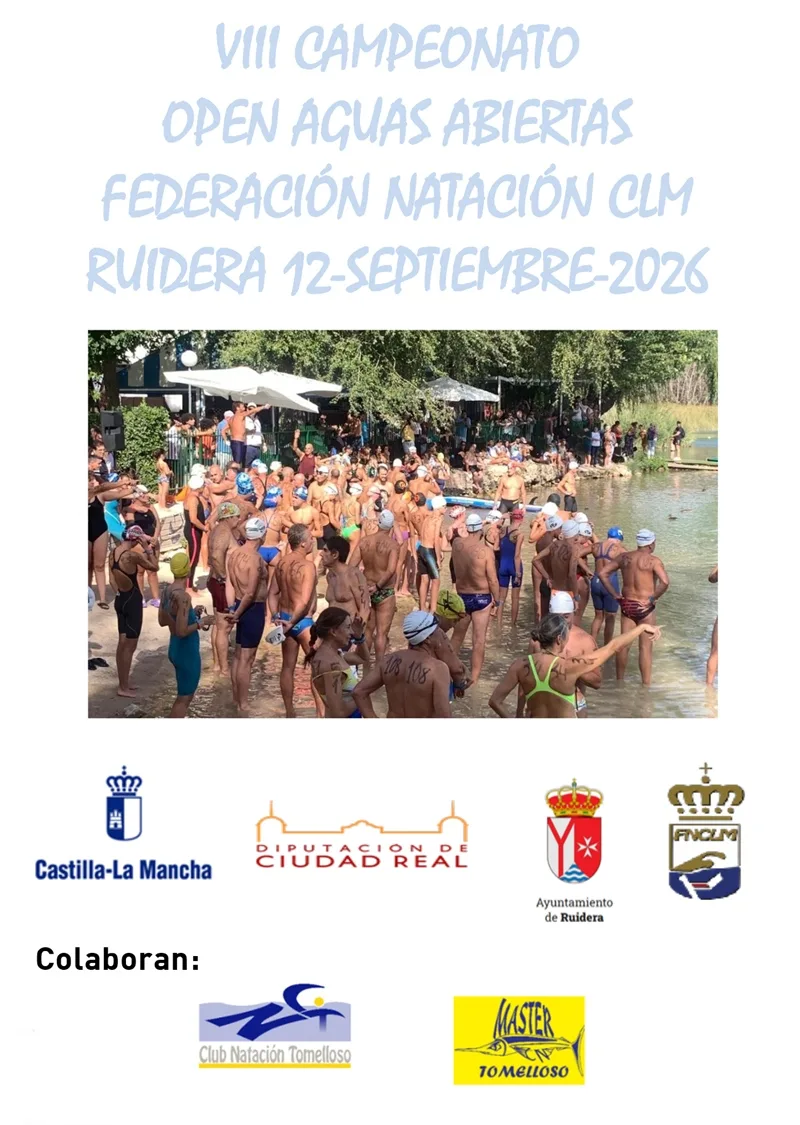 Aguas Abiertas Lagunas de Ruidera 2026 - Cto. OPEN Fed. Castilla La Mancha — Ruidera (CR), 12 de septiembre de 2026 · Course à pied