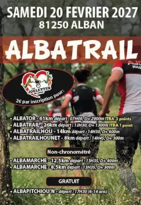 AlbaTrail - 10ème édition — Massals (81), 20 février 2027 · Trail