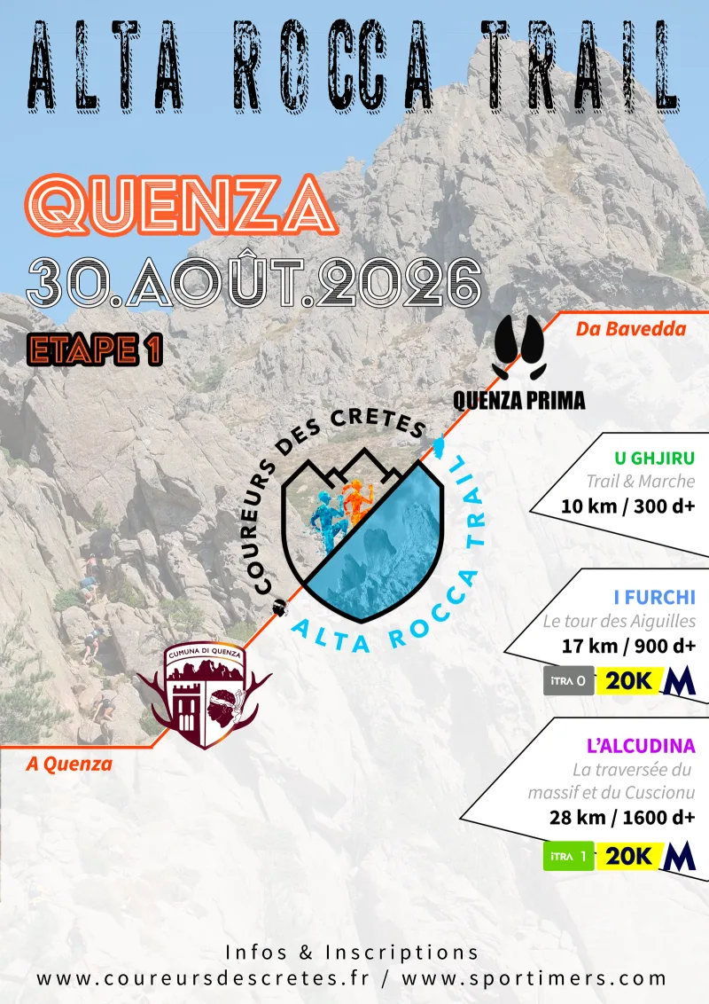 ALTA ROCCA TRAIL - QUENZA — Quenza (2A), 30 août 2026 · Trail