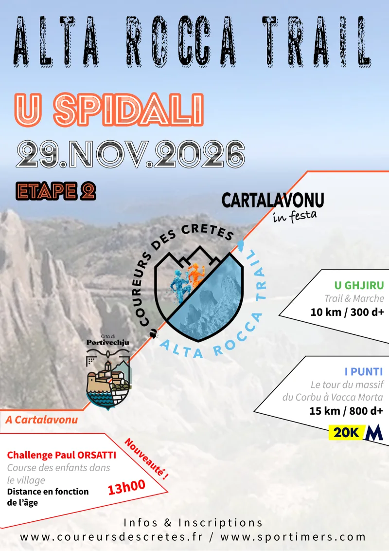 ALTA ROCCA TRAIL - U SPIDALI — Lecci (2A), 29 novembre 2026 · Trail