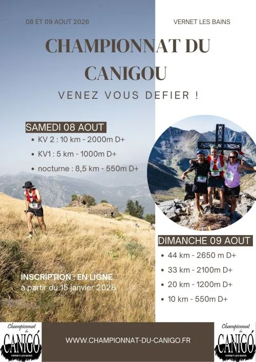 Championnat du Canigó — Casteil (66), 8 août 2026 · Trail