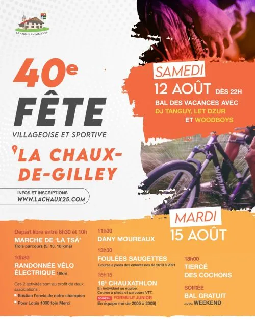 Chauxathlon — Les villedieu (25), 15 août 2026 · Course à pied
