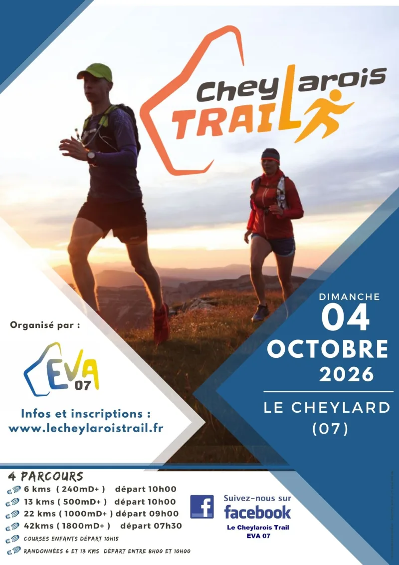 Cheylarois Trail 2026 — Belsentes (07), 4 octobre 2026 · Trail