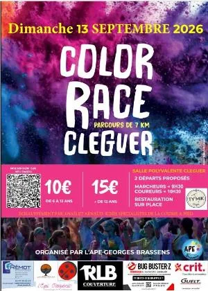 Color Race Cléguer — Cleguer (56), 13 septembre 2026 · Course à pied