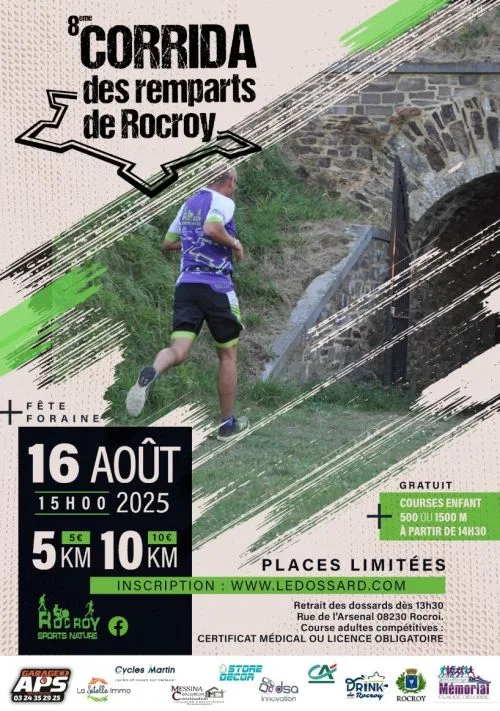 Corrida des Remparts de Rocroy — Regniowez (08), 14 août 2026 · Course à pied