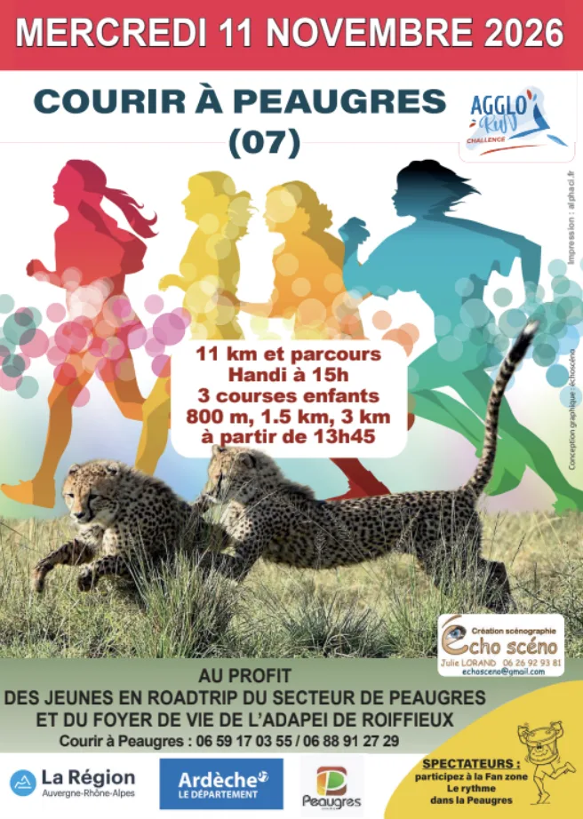 Courir à Peaugres — Andance (07), 11 novembre 2026 · Trail