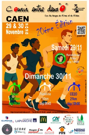 Courir entre Deux O — Caen (14), 28 novembre 2026 · Course à pied