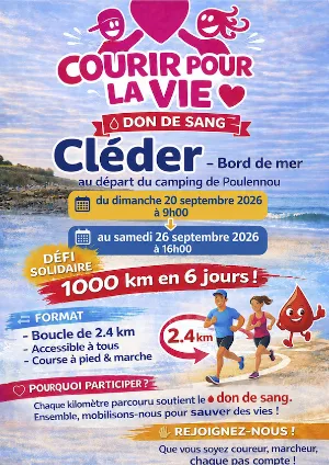 Courir Pour La Vie Cléder Bord de Mer 2026 — Cleder (29), 20 settembre 2026 · Corsa
