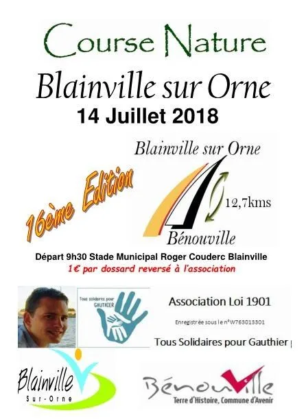 Course Nature Blainville Bénouville — Mery bissieres en auge (14), 14 juillet 2026 · Course à pied