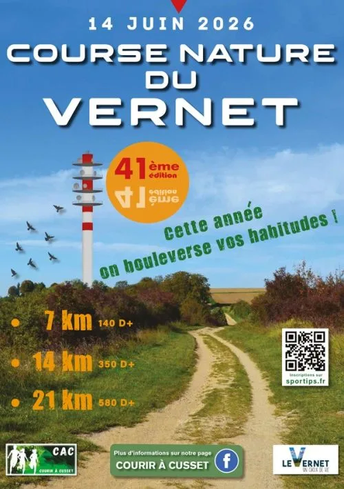 Course Nature du Vernet — Abrest (03), 14 juin 2026 · Trail
