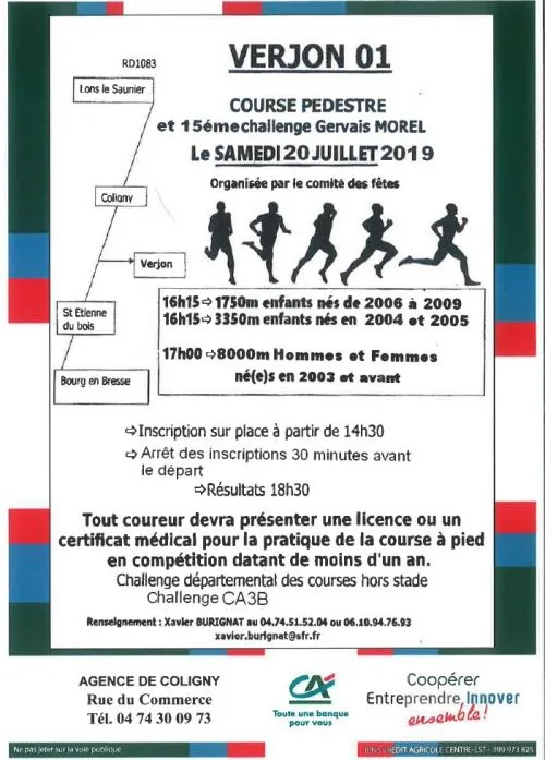 Course Pédestre de Verjon — Domsure (01), 18 de julio de 2026 · Correr
