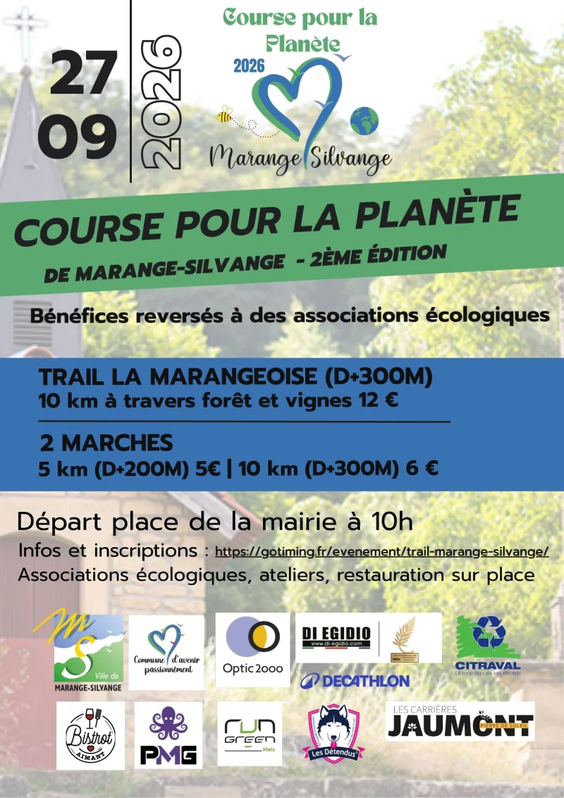 Course pour la Planète de Marange-Silvange — Bronvaux (57), 27 septembre 2026 · Course à pied