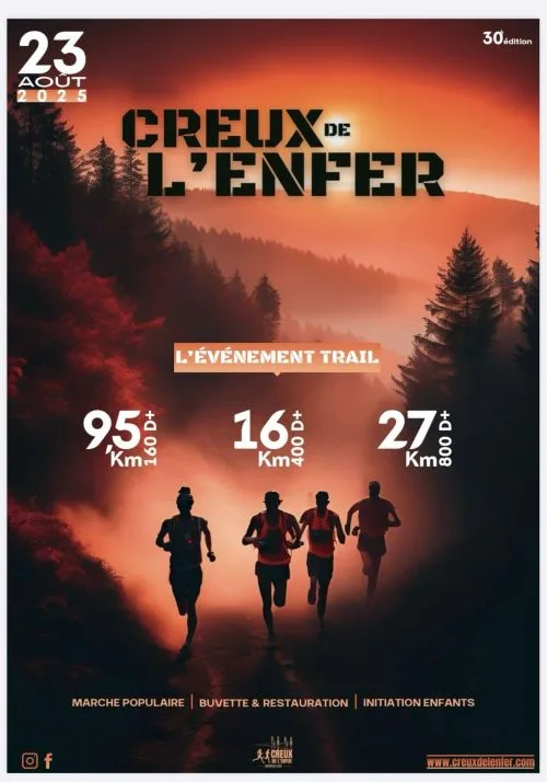 Creux de l’Enfer 2026 — Equevillon (39), 29 août 2026 · Trail