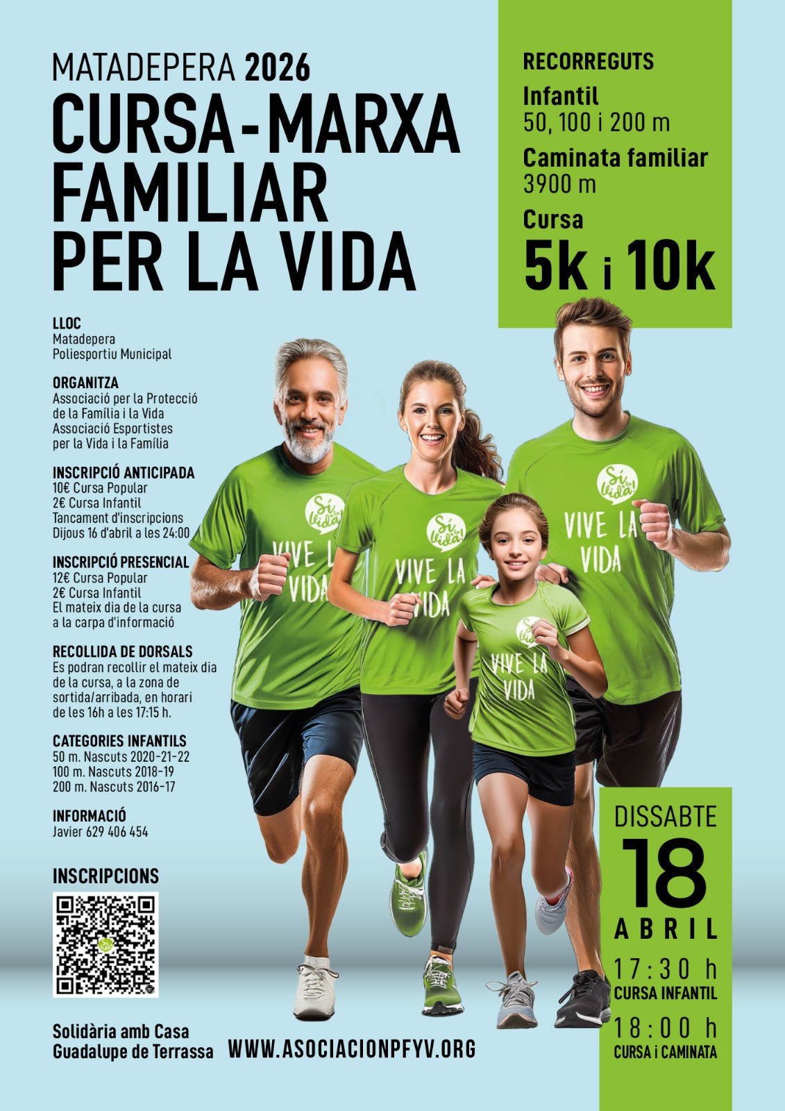 **CURSA FAMILIAR PER LA VIDA MATADEPERA**