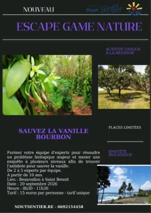 Enquête biologique : sauvez la vanille Bourbon — La reunion (47), 20 septembre 2026 · Course à pied