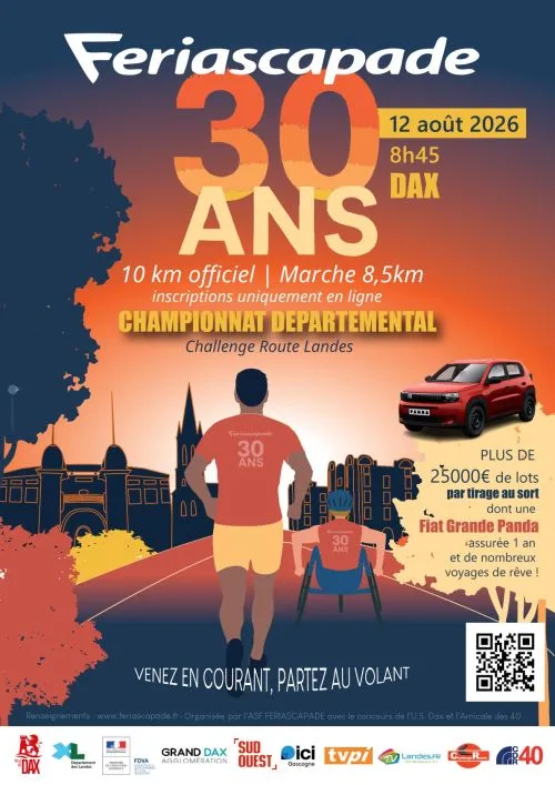 Feriascapade 2026 — Dax (40), 12 août 2026 · Course à pied