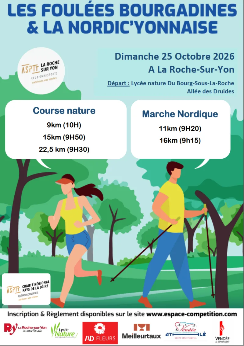 Foulées Bourgadines — Mouilleron le captif (85), 25 octobre 2026 · Trail