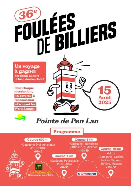 Foulées de Billiers — Ambon (56), 15 août 2026 · Course à pied