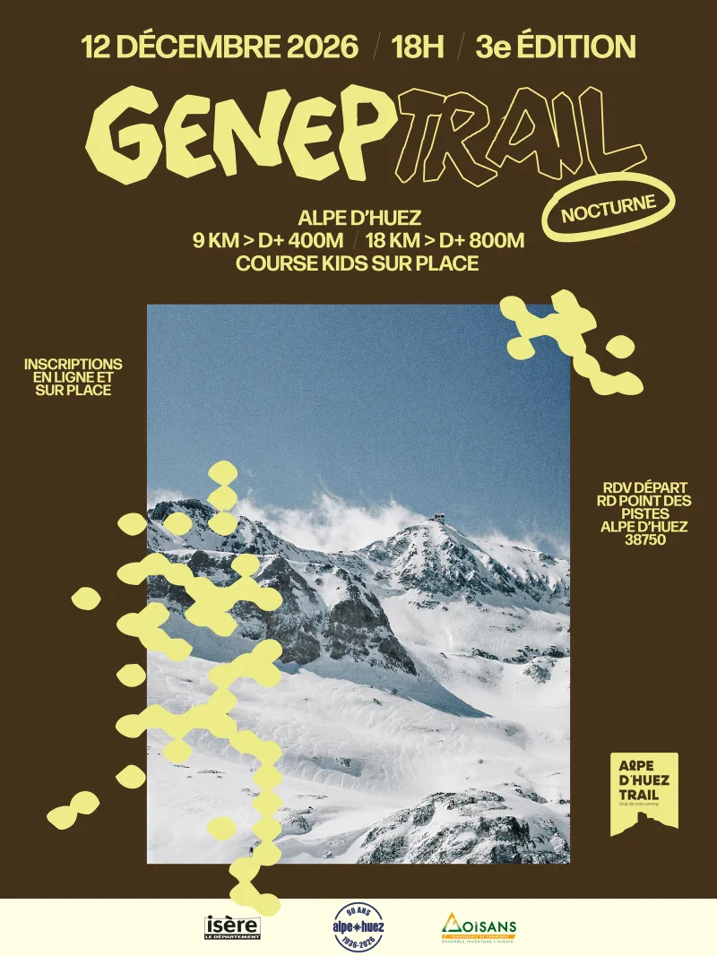 GENEPTRAIL 2ème édition — Huez (38), 12 décembre 2026 · Trail