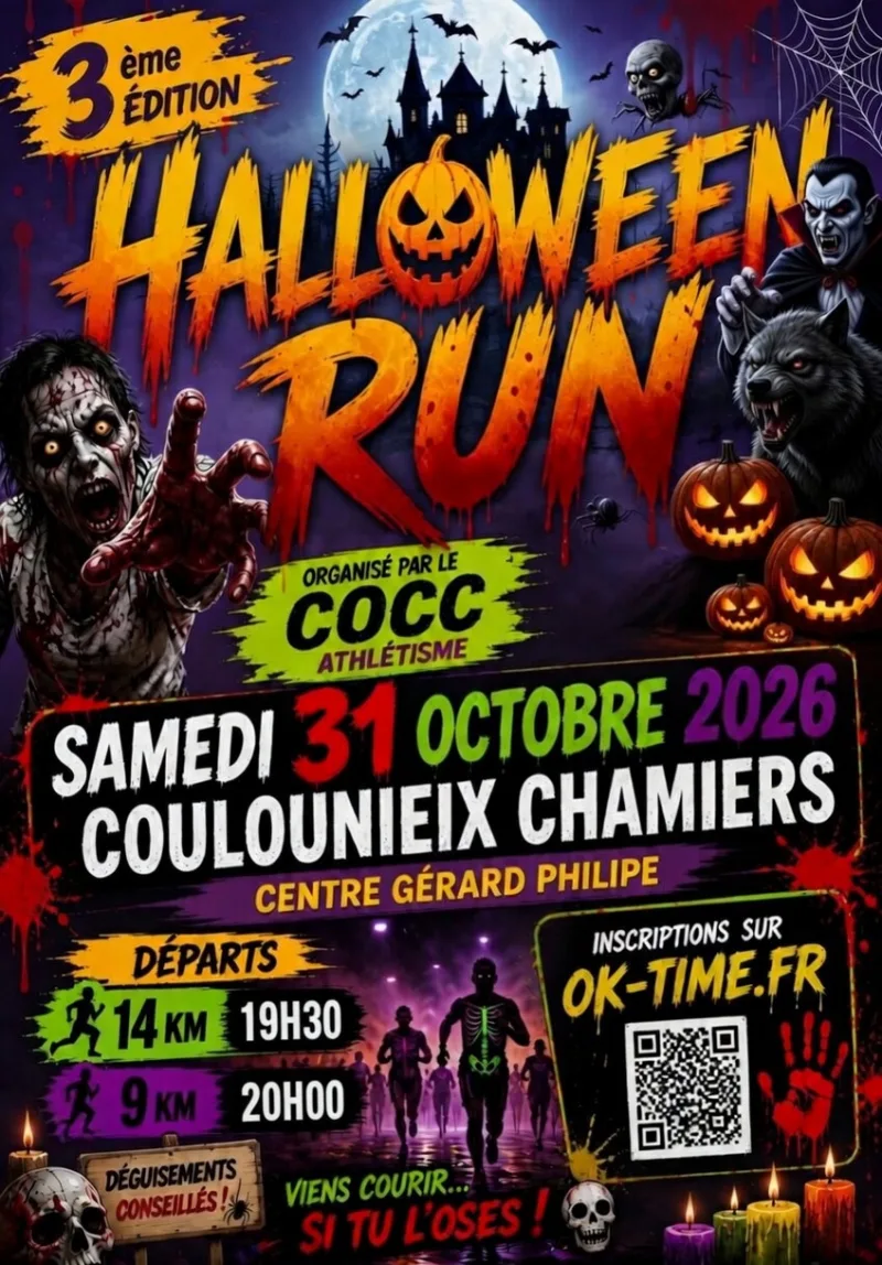 Halloween Run Coulounieix-Chamiers — Coulounieix chamiers (24), 31 octobre 2026 · Course à pied