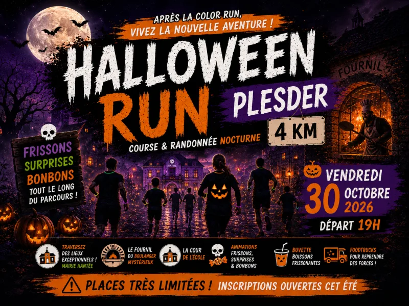 Halloween Run - Plesder 2026 — Plesder (35), 30 octobre 2026 · Course à pied