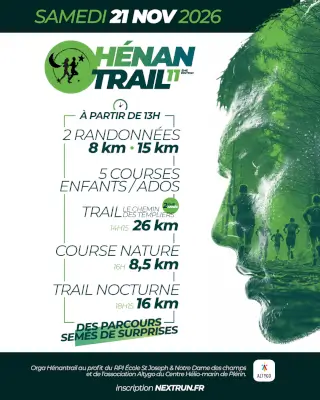 Hénantrail — Henanbihen (22), 21 novembre 2026 · Trail