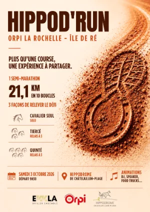 HIPPOD'RUN ORPI La Rochelle - Île de Ré — La rochelle (17), 3 octobre 2026 · Course à pied