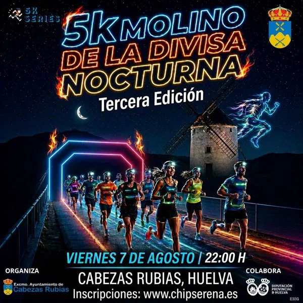 III 5K Molino de la Divisa — El Cerro De Andevalo (H), 7 de agosto de 2026 · Correr