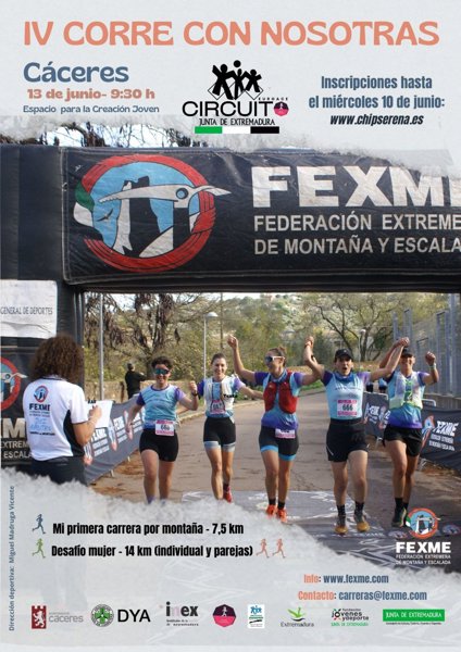 IV Carrera por Montaña Corre con Nosotras — Caceres (CC), 13 de junio de 2026 · Camino
