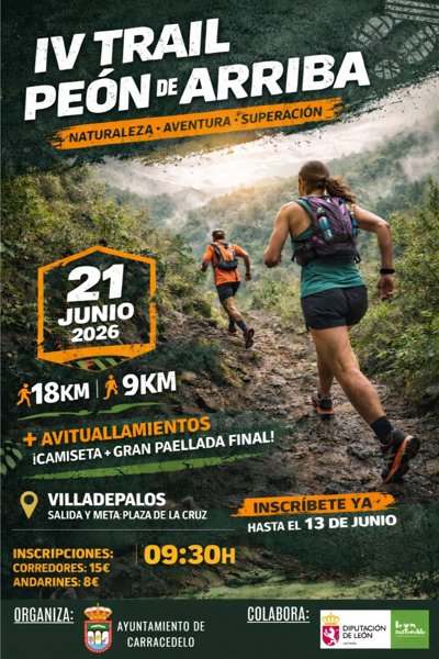 IV Trail Peón de Arriba — Carracedelo (LE), 21 de junio de 2026 · Camino