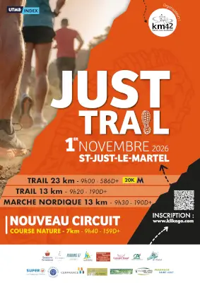 Just Trail 2026 — St just le martel (87), 1 novembre 2026 · Trail