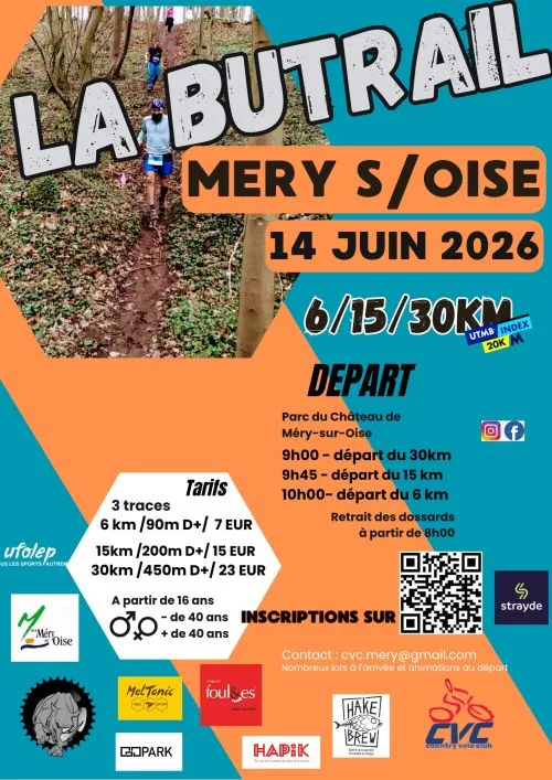 La Butrail Méry — Mery sur oise (95), 14 juin 2026 · Trail