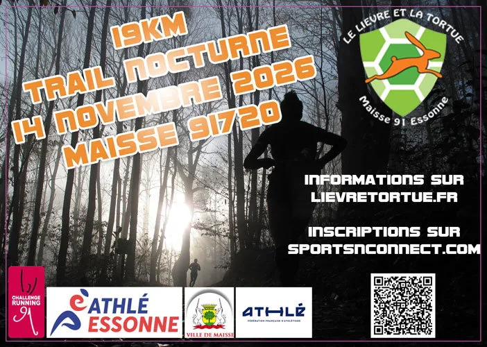 La Nocturne du Lièvre et la Tortue — Courdimanche sur essonne (91), 14 novembre 2026 · Trail