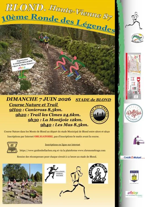 La Ronde des Légendes — Videix (87), 7 juin 2026 · Trail