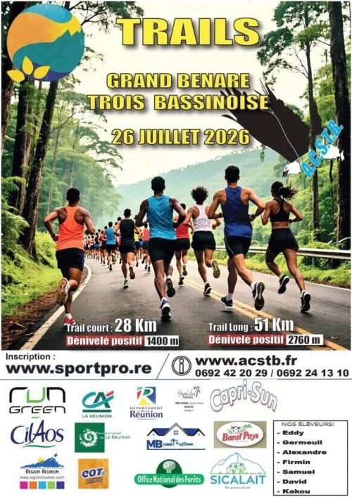 La Trois Bassinoise — Les trois bassins (974), 26 juillet 2026 · Trail