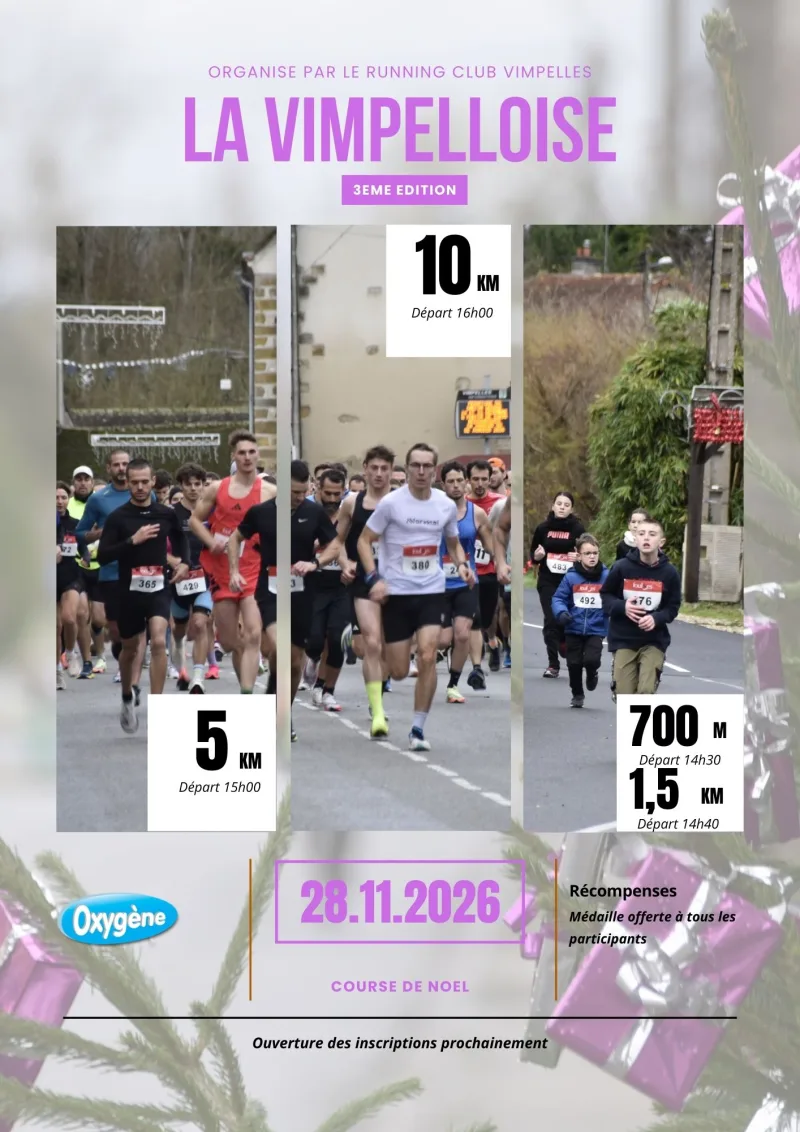 La Vimpelloise — Chailly en biere (77), 28 novembre 2026 · Course à pied