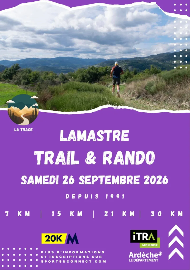 Lamastre Trail & Rando 2026 — Nozieres (07), 26 septembre 2026 · Trail