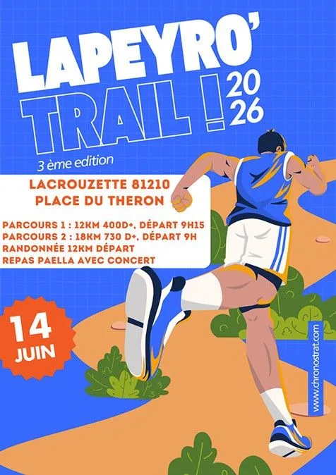 Lapeyro'Trail — Lacrouzette (81), 14 juin 2026 · Trail
