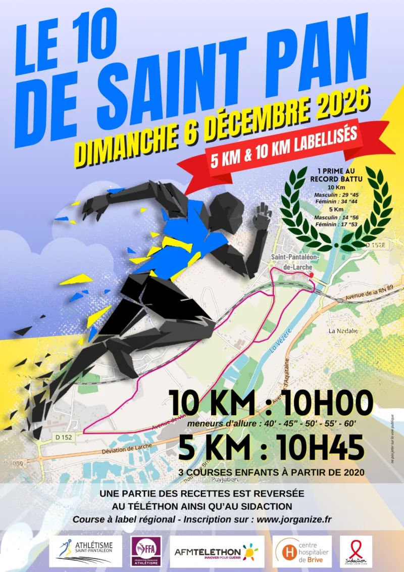 Le 10 de Saint-Pan — Lamaziere basse (19), 6 décembre 2026 · Course à pied