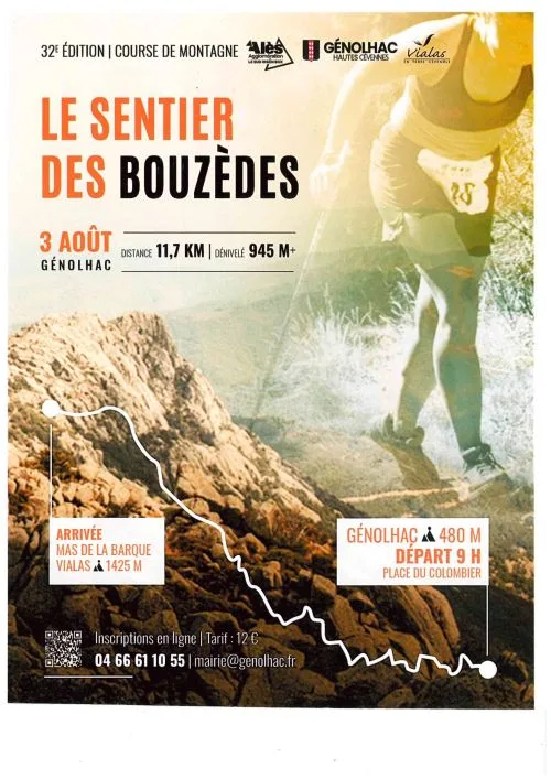 Le Sentier des Bouzèdes 2026 — Bonnevaux (30), 2 août 2026 · Trail